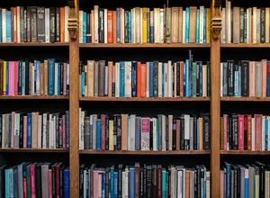 Bücherregale in einer Universitätsbibliothek